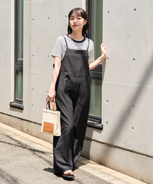 FREAK'S STORE(フリークスストア)の「<接触冷感/大きいサイズあり>SUMMERCOOL バックリボン サロペット(サロペット/オーバーオール・レディース・グレー/ブルー/ブラック・LARGE/フリ-)」の5枚目の写真