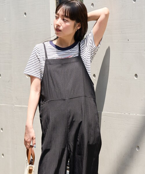 FREAK'S STORE(フリークスストア)の「<接触冷感/大きいサイズあり>SUMMERCOOL バックリボン サロペット(サロペット/オーバーオール・レディース・グレー/ブルー/ブラック・LARGE/フリ-)」の7枚目の写真