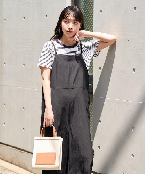 FREAK'S STORE(フリークスストア)の「<接触冷感/大きいサイズあり>SUMMERCOOL バックリボン サロペット(サロペット/オーバーオール・レディース・グレー/ブルー/ブラック・LARGE/フリ-)」の8枚目の写真