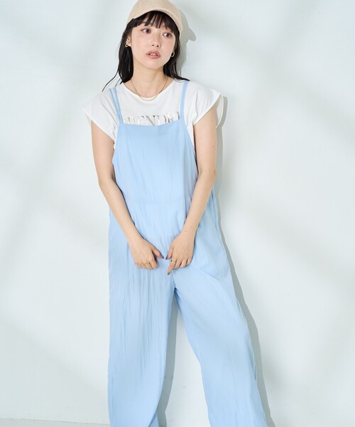 FREAK'S STORE(フリークスストア)の「<接触冷感/大きいサイズあり>SUMMERCOOL バックリボン サロペット(サロペット/オーバーオール・レディース・グレー/ブルー/ブラック・LARGE/フリ-)」の15枚目の写真