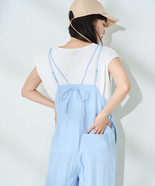 doux bleu バックリボンサロペット セール】<接触冷感/大きいサイズあり>SUMMERCOOL バックリボン