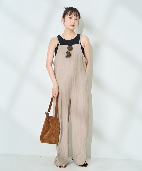 FREAK'S STORE(フリークスストア)の「<接触冷感/大きいサイズあり>SUMMERCOOL バックリボン サロペット(サロペット/オーバーオール・レディース・グレー/ブルー/ブラック・LARGE/フリ-)」の20枚目の写真