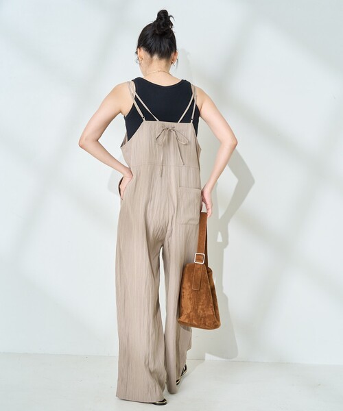 FREAK'S STORE(フリークスストア)の「<接触冷感/大きいサイズあり>SUMMERCOOL バックリボン サロペット(サロペット/オーバーオール・レディース・グレー/ブルー/ブラック・LARGE/フリ-)」の22枚目の写真