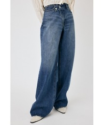 MOUSSY(}EW[)CROSS WAIST WIDE STRAIGHT/NXEGXgChXg[gfj(fjpc)