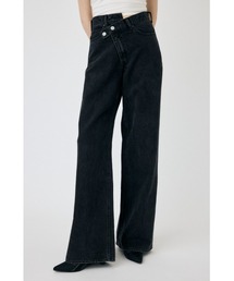 MOUSSY | CROSS WAIST WIDE STRAIGHT/クロスウエストワイドストレートデニム(デニムパンツ)