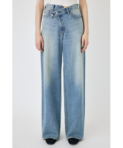 MOUSSY(マウジー)の「CROSS WAIST WIDE STRAIGHT/クロスウエストワイドストレートデニム(デニムパンツ・レディース・ブルー/ライトブルー/ダークブルー/ブラック・0/1/2)」の21枚目の写真
