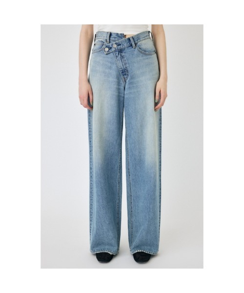 MOUSSY(マウジー)の「CROSS WAIST WIDE STRAIGHT/クロスウエストワイドストレートデニム(デニムパンツ・レディース・ブルー/ライトブルー/ダークブルー/ブラック・0/1/2)」の22枚目の写真