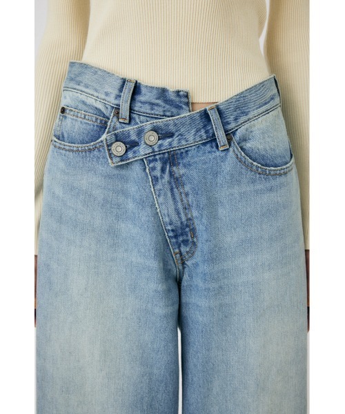 MOUSSY クロスウエストワイドストレートデニム CROSS WAIST WIDE STRAIGHT/クロスウエストワイドストレート