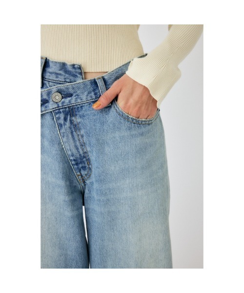 ⭐️美品⭐️ ✳︎moussyクロスウエストワイドストレートデニム MOUSSY | CROSS WAIST WIDE STRAIGHT (ワイド ) |SHEL'TTER WEBSTORE