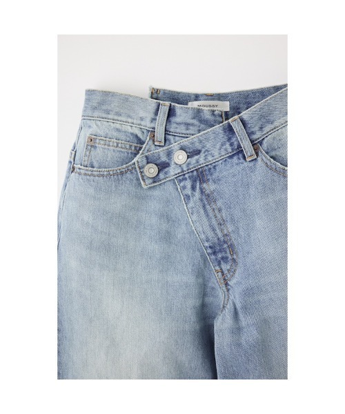 CROSS WAIST WIDE STRAIGHT/クロスウエストワイドストレートデニム