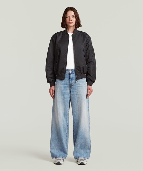 G-STAR（ジースター）の「Bomber Padded Jacket/撥水中綿MA1タイプボンバーブルゾン（MA-1・レディース・ダークブラック・X-SMALL/SMALL）」の3枚目の写真