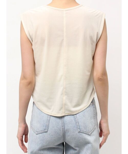 LAGUNAMOON（ラグナムーン）の「ベロアノースリーブトップス（Tシャツ/カットソー・レディース・ブラック/アイボリー/モカ・FREE）」の7枚目の写真