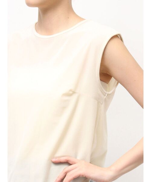 LAGUNAMOON（ラグナムーン）の「ベロアノースリーブトップス（Tシャツ/カットソー・レディース・ブラック/アイボリー/モカ・FREE）」の9枚目の写真