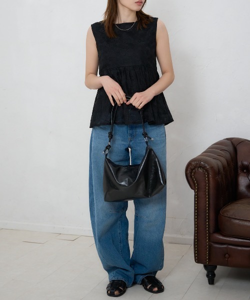 TRIANGLE PALETTE（トライアングルパレット）の「レースノースリーブブラウス/セットアップ対応（シャツ/ブラウス・レディース・ホワイト/ブラック・FREE）」の12枚目の写真