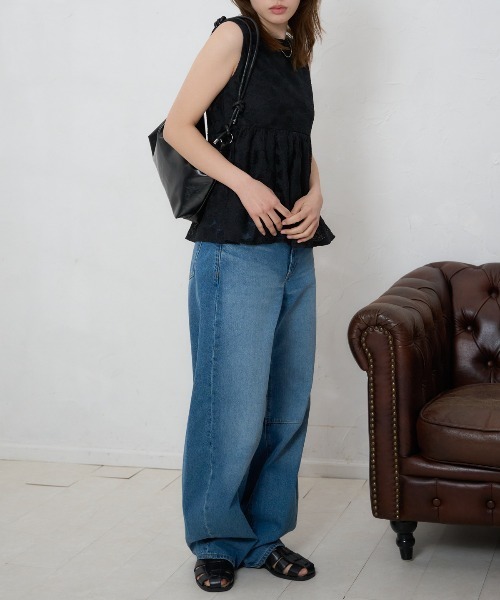 TRIANGLE PALETTE（トライアングルパレット）の「レースノースリーブブラウス/セットアップ対応（シャツ/ブラウス・レディース・ホワイト/ブラック・FREE）」の14枚目の写真