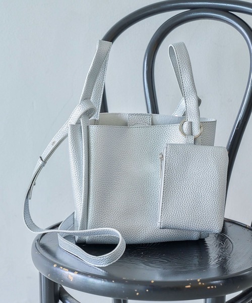 studio CLIP（スタディオクリップ）の「スクエアショルダー&トートバッグ（ショルダーバッグ・レディース・その他2/ブラウン/ブラック・FREE）」の3枚目の写真