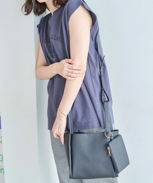 studio CLIP（スタディオクリップ）の「スクエアショルダー&トートバッグ（ショルダーバッグ・レディース・その他2/ブラウン/ブラック・FREE）」の7枚目の写真