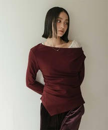 アシンメトリーオフショルダートップス