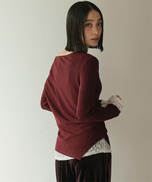 セール】アシンメトリーオフショルダートップス（Tシャツ