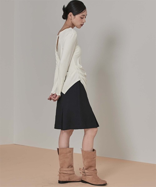 miette（ミエット）の「アシンメトリーオフショルダートップス（Tシャツ/カットソー・レディース・ブラック/ボルドー/オフホワイト・S/M）」の10枚目の写真