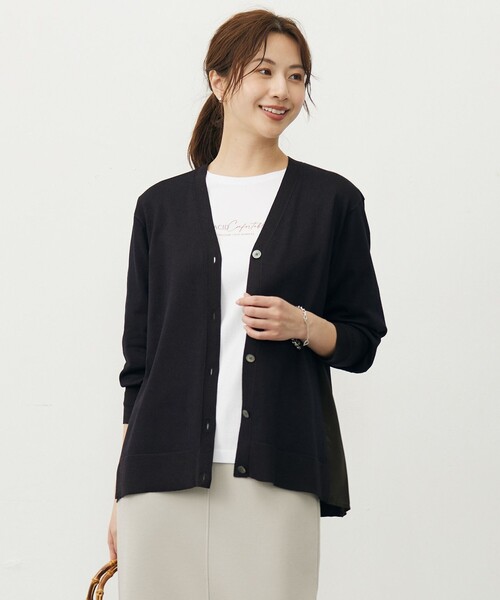 J.PRESS Ladies(J.プレス レディス)の「Vis/Peスパーク ニット カーディガン(カーディガン/ボレロ・レディース・ダークブラウン系/ライトグレー系/ブラウン系・SMALL)」の2枚目の写真
