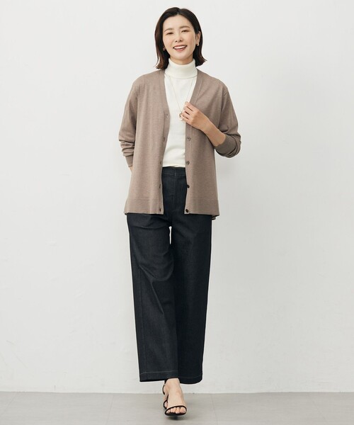 J.PRESS Ladies(J.プレス レディス)の「Vis/Peスパーク ニット カーディガン(カーディガン/ボレロ・レディース・ダークブラウン系/ライトグレー系/ブラウン系・SMALL)」の20枚目の写真