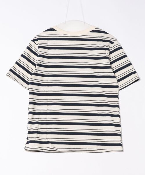 【お取り置き】エヘカソポ 刺繍ステッチ ボーダー Tシャツ セール】ボーダー刺繍Tシャツ（Tシャツ/カットソー）｜ehka sopo