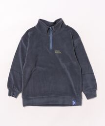 スウェット ハーフジップ」に該当するトップス（ブルー