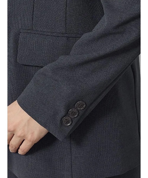 Perfect Suit FActory(パーフェクトスーツファクトリー)の「【洗える・速乾・ストレッチ・薄手】からみメッシュ ダブルジャケット・ワイドパンツセットアップ(スーツセット・レディース・ブラウン/チャコールグレー/ネイビー・L/M/S)」の13枚目の写真