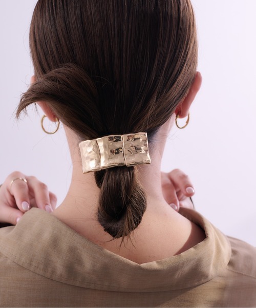 ヘアアクセサリー naaa メタルリーフパールヘアピン2本セット ヘアアクセサリー 結婚式