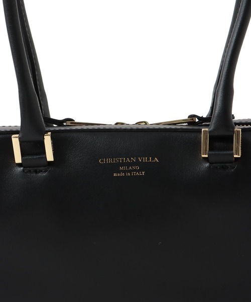CHRISTIAN VILLA（クリスチャンヴィラ）の「CHRISTIAN VILLA / wide square shoulder bag(ワイドスクエアショルダーバッグ 6344)（ショルダーバッグ・レディース・ブラック・FREE）」の9枚目の写真