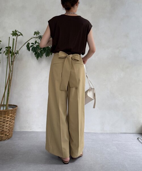 セール】【WEB限定】バックリボンワイドパンツ（その他パンツ