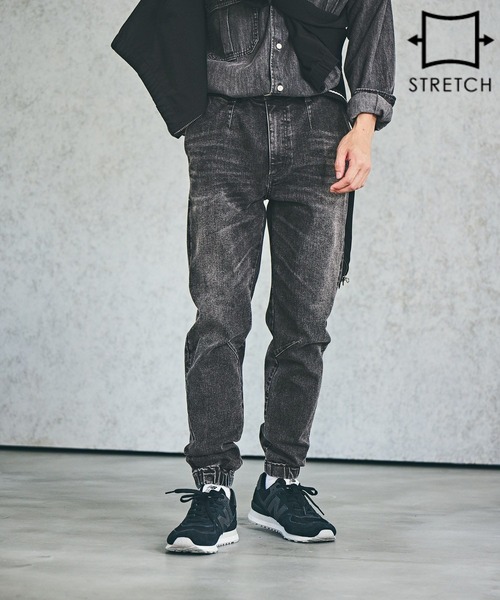 BAYFLOW（ベイフロー）の「【累計販売数15万本突破！】BOUNCYCLE ジョグパンツ【ストレッチ】（その他パンツ・メンズ・ブラック/カーキ/ブラック系その他/アイボリー/ダークブルー/ライトブルー・LARGE/MEDIUM/SMALL）」の2枚目の写真