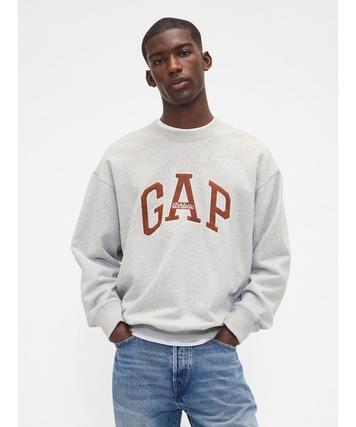 GAP(ギャップ)の「ヘビーウェイト オーバーサイズ GAPロゴ スウェットシャツ(スウェット・メンズ・ワイン/ライトグレー/ネイビー・XS/S/M/L/XL)」の18枚目の写真