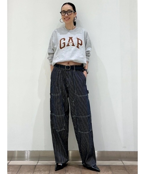 GAP(ギャップ)の「ヘビーウェイト オーバーサイズ GAPロゴ スウェットシャツ(スウェット・メンズ・ワイン/ライトグレー/ネイビー・XS/S/M/L/XL)」の12枚目の写真