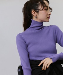 美品☆バビロン ふんわり アンゴラ タートルネックニット 紫 33b1af77760e8645d34aad514e6adb