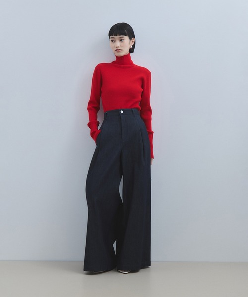 ADAM ET ROPE'（アダムエロペ）の「【WEB限定】・【サステナブル】エコベロRIBタートル（ニット/セーター・レディース・チャコールグレー/ブラック/パープル/レッド・FREE）」の17枚目の写真