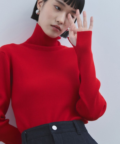 WEB限定】・【サステナブル】エコベロRIBタートル（ニット/セーター