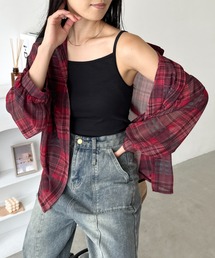 シアーチェックシャツ