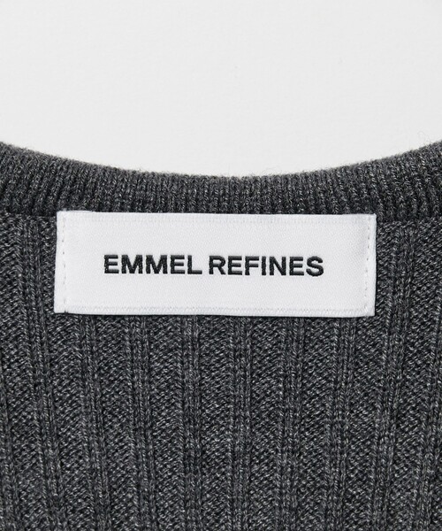 EMMEL REFINES(エメルリファインズ)の「<EMMEL REFINES>EM フロントリボン エリツキ ニット(ニット/セーター・レディース・ライトブルー/ライム/ダークグレー・FREE)」の18枚目の写真
