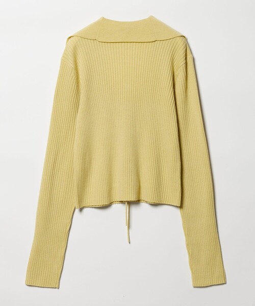 EMMEL REFINES(エメルリファインズ)の「<EMMEL REFINES>EM フロントリボン エリツキ ニット(ニット/セーター・レディース・ライトブルー/ライム/ダークグレー・FREE)」の9枚目の写真