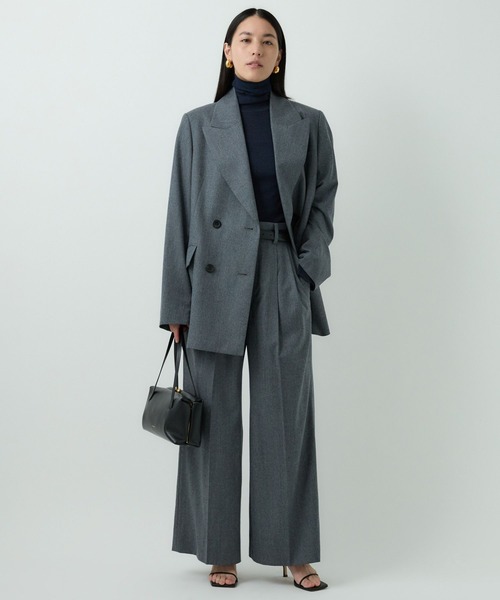 Chaos(カオス)の「Chaos(カオス)/ラムダンジャコート ◆セットアップ可◆(テーラードジャケット・レディース・チャコールグレー/ネイビー・FREE)」の3枚目の写真