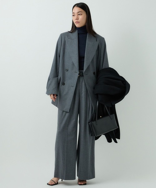 Chaos(カオス)の「Chaos(カオス)/ラムダンジャコート ◆セットアップ可◆(テーラードジャケット・レディース・チャコールグレー/ネイビー・FREE)」の6枚目の写真