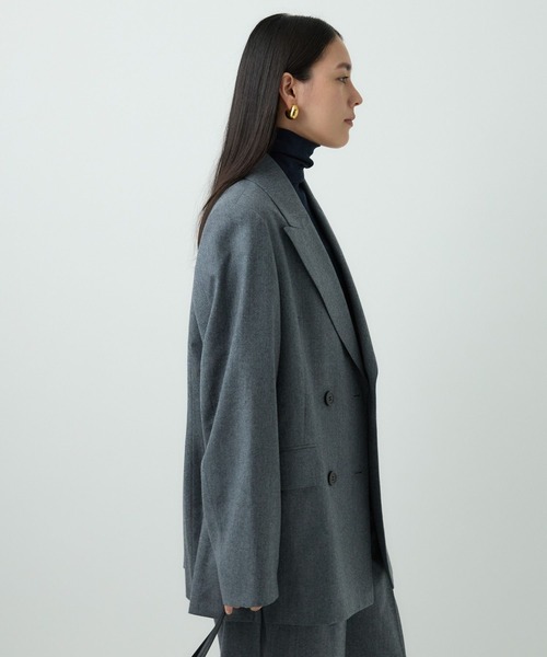 Chaos(カオス)の「Chaos(カオス)/ラムダンジャコート ◆セットアップ可◆(テーラードジャケット・レディース・チャコールグレー/ネイビー・FREE)」の13枚目の写真