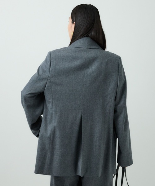 Chaos(カオス)の「Chaos(カオス)/ラムダンジャコート ◆セットアップ可◆(テーラードジャケット・レディース・チャコールグレー/ネイビー・FREE)」の14枚目の写真