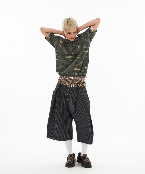 WISH FOR EVER（ウィッシュフォーエバー）の「ASSORT DRAW CODE HENRY NECK THERMAL T-SHIRT / アソートドローコードヘンリーネックサーマルTシャツ（Tシャツ/カットソー・メンズ・ピンク系/リアルツリーカモ/カーキ系・SMALL/MEDIUM/LARGE）」の11枚目の写真