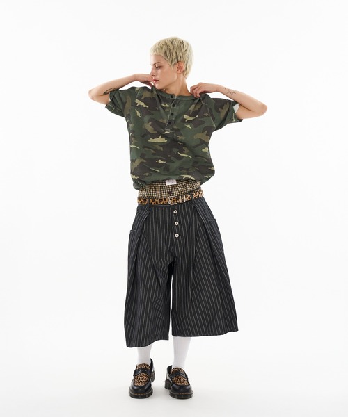 WISH FOR EVER（ウィッシュフォーエバー）の「ASSORT DRAW CODE HENRY NECK THERMAL T-SHIRT / アソートドローコードヘンリーネックサーマルTシャツ（Tシャツ/カットソー・メンズ・ピンク系/リアルツリーカモ/カーキ系・SMALL/MEDIUM/LARGE）」の12枚目の写真