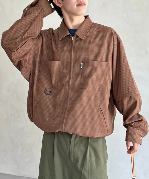 MITTAN チェック柄 ボタン付きシャツ MEN】【吸水速乾/UVカット】タータンチェック柄長袖シャツ