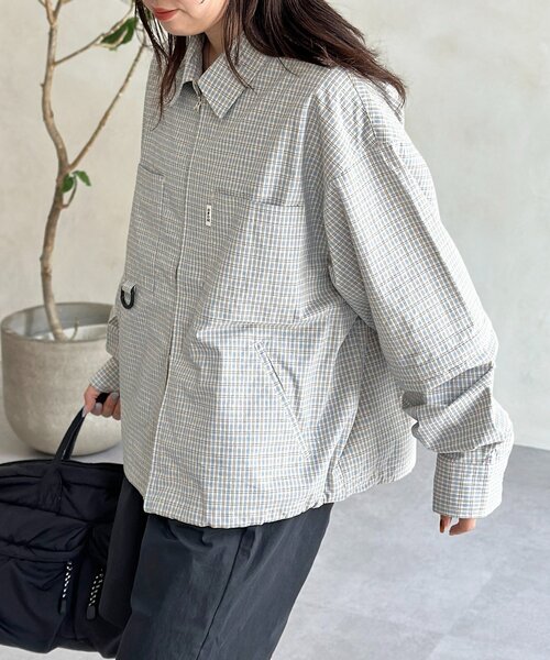 CPCM（シーピーシーエム）の「デタッチャブルチェックシャツ（シャツ/ブラウス・レディース・ブラウン/イエロー/ブラック/ブルー・LARGE/SMALL/MEDIUM）」の6枚目の写真