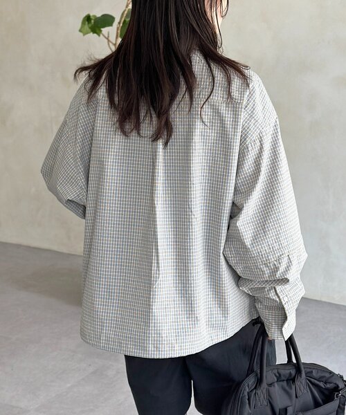 CPCM（シーピーシーエム）の「デタッチャブルチェックシャツ（シャツ/ブラウス・レディース・ブラウン/イエロー/ブラック/ブルー・LARGE/SMALL/MEDIUM）」の8枚目の写真